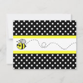 Cartes de remerciement plates jaunes adorables abe (Dos)