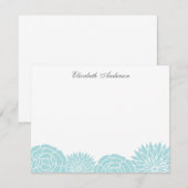 Cartes de remerciement plates personnalisées Fleur (Devant / Derrière)