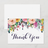 Cartes de remerciement plates pour Baby Shower Fle (Devant / Derrière)