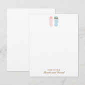 Cartes de remerciement plates pour mariage à la pl (Devant / Derrière)