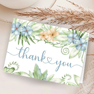 Cartes de remerciement pliées pour Baby Shower Din