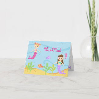 Cartes de remerciement pliées pour enfants avec si