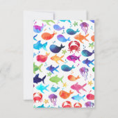 Cartes de remerciement Poisson arc-en-ciel sous la (Dos)