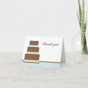 Cartes de remerciement pour anniversaire avec gâte