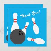 Cartes de remerciement pour anniversaire de bowlin (Devant / Derrière)