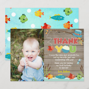 Cartes de remerciement pour anniversaire de pêche