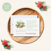 Cartes de remerciement pour Baby Shower à l'aquare