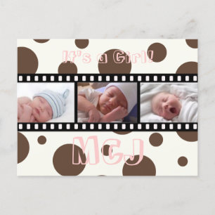 Cartes de remerciement pour Baby Shower avec inser