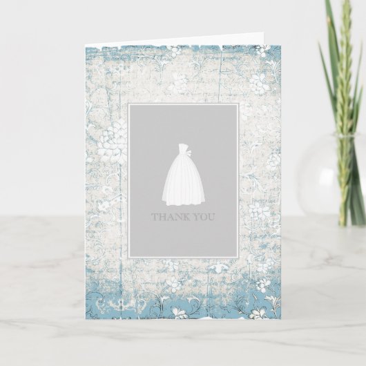 Cartes de remerciement pour Baby Shower {Bleu} (Devant)