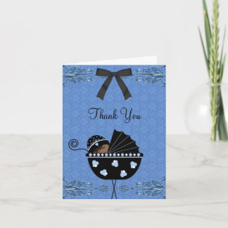 Cartes de remerciement pour baby shower Damassé No