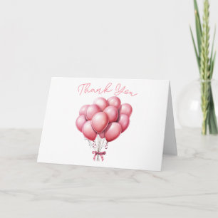 Cartes de remerciement pour Baby Shower Fille aux