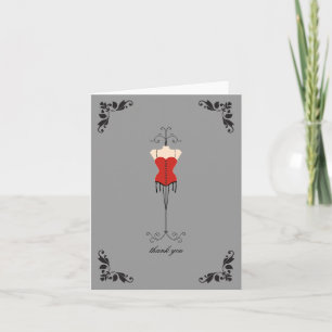 Cartes de remerciement pour Baby Shower lingerie
