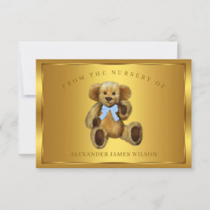 Cartes de remerciement pour Baby Shower Ourson Gar