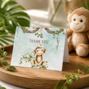 Cartes de remerciement pour Baby Shower Singe