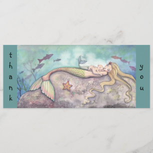 Cartes de remerciement pour Baby Shower Sirène
