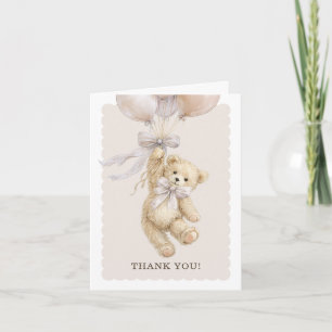 Cartes de remerciement pour Baby Shower Teddy Bear