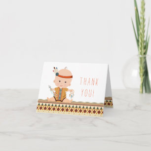 Cartes de remerciement pour Baby Shower Tribal