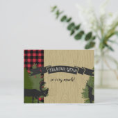 Cartes de remerciement pour bébé à motif écossais  (Debout devant)