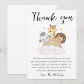 cartes de remerciement pour bébé avec un message m (Devant / Derrière)