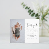 Cartes de remerciement pour bébé avec un script si (Debout devant)