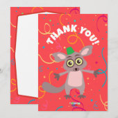 Cartes de remerciement pour bébé Bush (Horizontal) (Devant / Derrière)