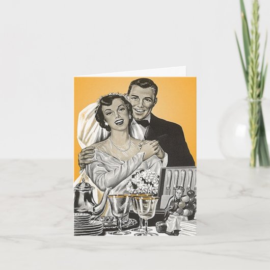 Cartes de remerciement pour cadeaux de mariage rét (Devant)