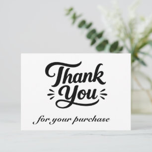 Cartes de remerciement pour clients en emballage d