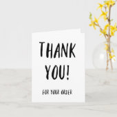 Cartes de remerciement pour commande pour clients (Fleur jaune)