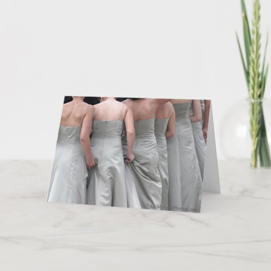 Cartes de remerciement pour demoiselles d'honneur (Devant)