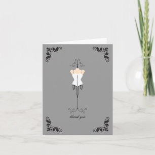 Cartes de remerciement pour douche de lingerie de 