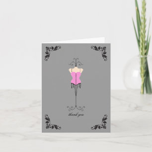 Cartes de remerciement pour douche de lingerie de