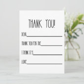 Cartes de remerciement pour enfants (Debout devant)