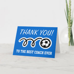 Cartes de remerciement pour entraîneur de football