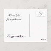 Cartes de remerciement pour entreprise Flocon de n (Dos)