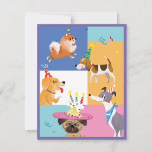 Cartes de remerciement pour fête canine