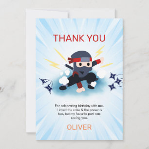Cartes de remerciement pour fête d'anniversaire Bo