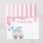 Cartes de remerciement pour fête d'anniversaire de (Devant / Derrière)