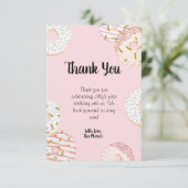 Cartes de remerciement pour fête de Donut (Debout devant)