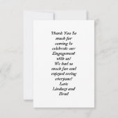 Cartes de remerciement pour fiançailles Lets Grill (Dos)