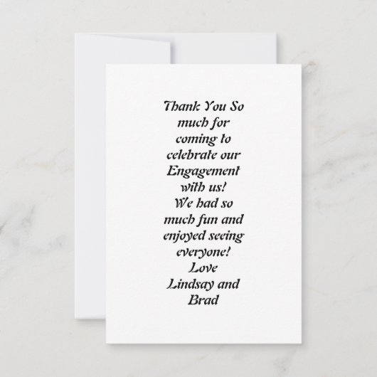 Cartes de remerciement pour fiançailles Lets Grill (Dos)