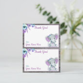 Cartes de remerciement pour fille éléphant pour un (Debout devant)