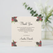 Cartes de remerciement pour funérailles Cône de pi (Debout devant)