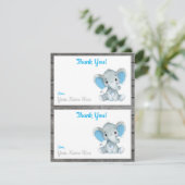 Cartes de remerciement pour garçon éléphant de deu (Debout devant)