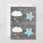 Cartes de remerciement pour garçon éléphant de deu (Dos)