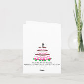 Cartes de remerciement pour gâteau de mariage (Dos)