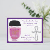 Cartes de remerciement pour gel désinfectant pour  (Debout devant)