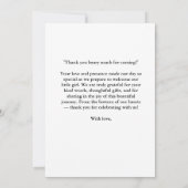 Cartes de remerciement pour hydrangea rose "Nous p (Dos)