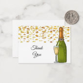 Cartes de remerciement pour la bouteille de Champa (Devant/Arrière en situation)