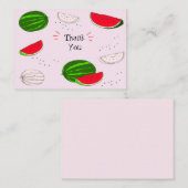 Cartes de Remerciement pour la pastèque (Devant / Derrière)