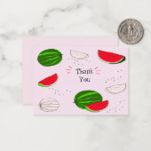 Cartes de Remerciement pour la pastèque (Devant/Arrière en situation)